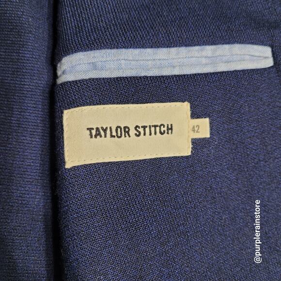 Huckberry Taylor Stitch Everyday Telegraph Blazer 44 R Wool Knit Navy NWOT - Picture 3 of 12